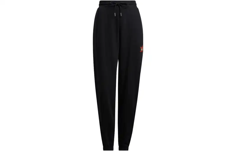 Adidas Originals Knitted Sweatpants Women's Black Moderate Cuffed Pants