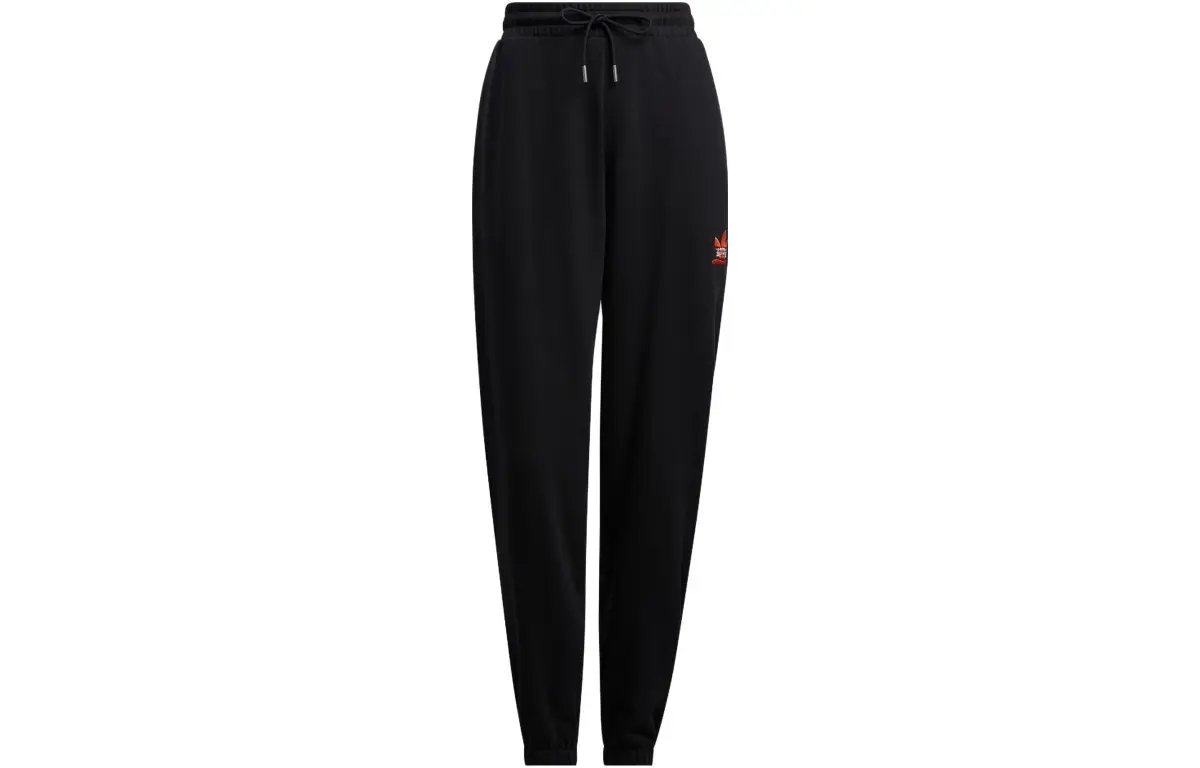 Adidas Originals Knitted Sweatpants Women's Black Moderate Cuffed Pants