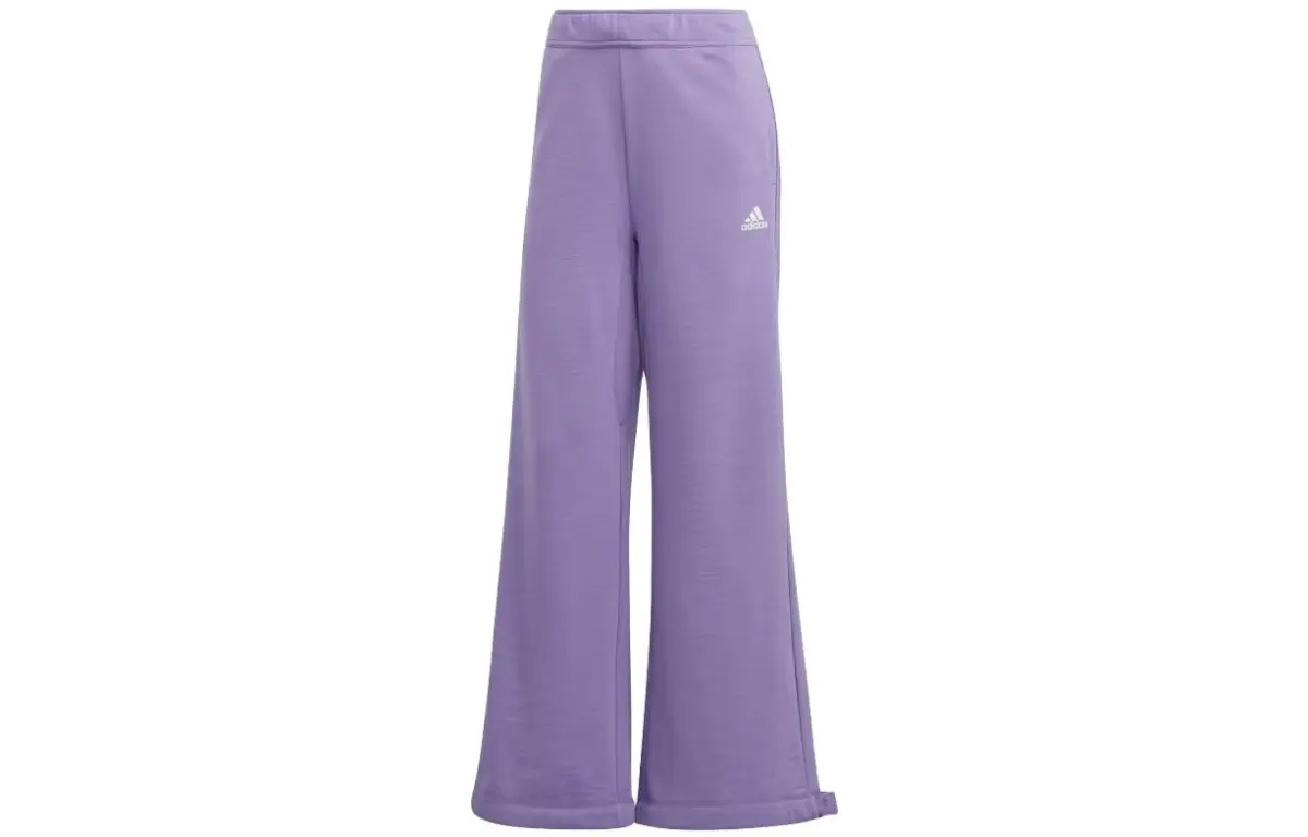 Adidas Knitted Sweatpants Women's Purple Moderate Wide Leg Pants