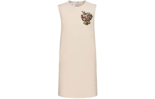 DIOR SS21 Sleeveless Dress Women's Ecru