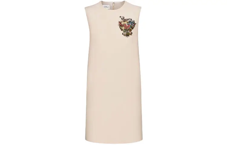 DIOR SS21 Sleeveless Dress Women's Ecru
