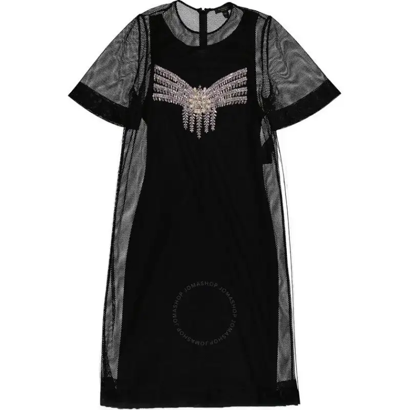 Burberry Short Sleeved Dress Women's Black