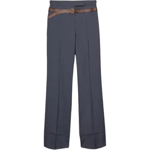 Prada belt-print trousers