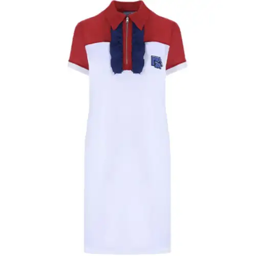 PRADA Short Sleeved Dress Women's Red