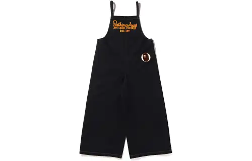 A BATHING APE Bape Overalls Women's Moderate Straight Fit Pants