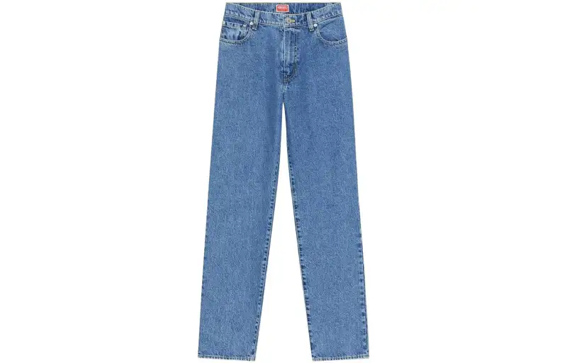 KENZO Logo-Patch Straight Leg Jeans