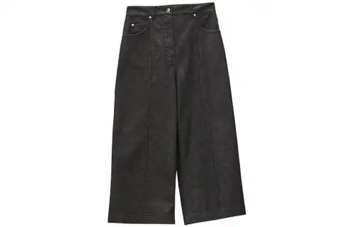 HERMES Jeans Women's Gray Moderate Straight Fit Pants