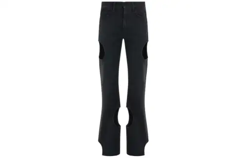 OFF-WHITE cut-out straight-leg jeans