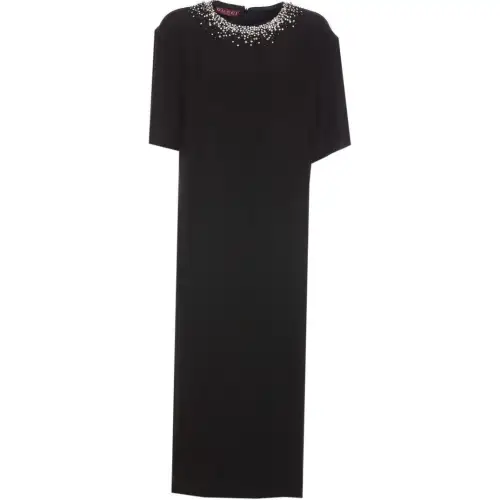 GUCCI Embellished Crewneck Midi Dress