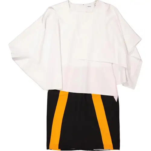 Burberry Short Sleeved Dress Women's White