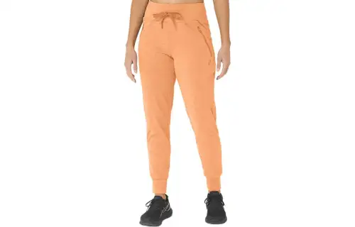 ASICS Knitted Sweatpants Women's Orange Moderate Cuffed Pants