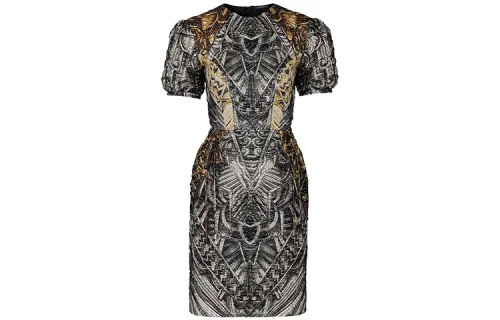 LOUIS VUITTON Short Sleeved Dress Women's Black