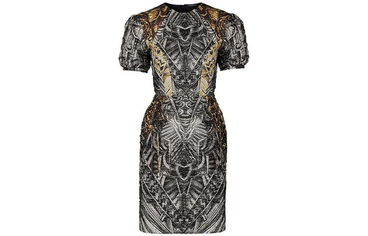 LOUIS VUITTON Short Sleeved Dress Women's Black