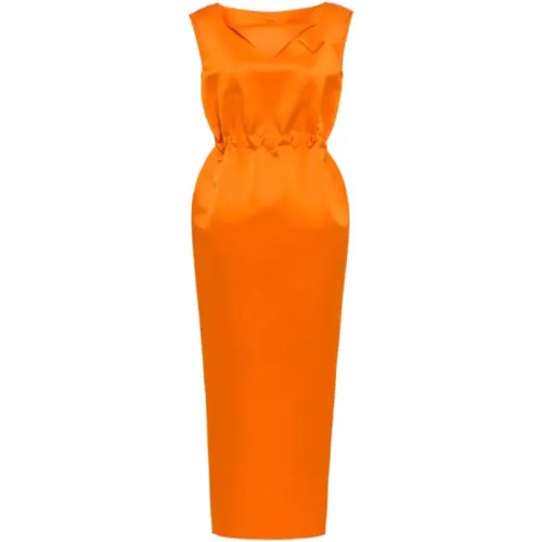 PRADA SS22 Sleeveless Dress Women's Orange