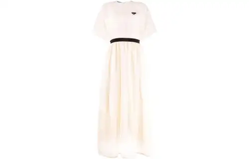 PRADA Short Sleeved Dress Women's White