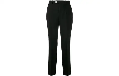 high-waisted tailored trousers