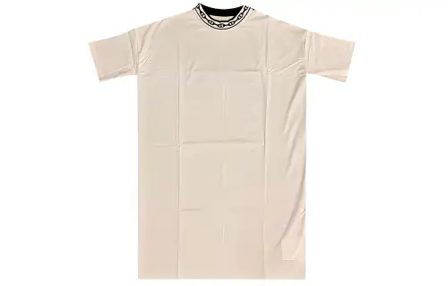 HERMES Short Sleeved Dresses Women's Beige Crew Neck Moderate Short
