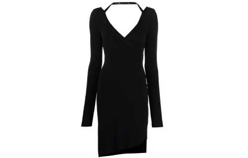 OFF WHITE Halterneck strap Asymmetric Dress