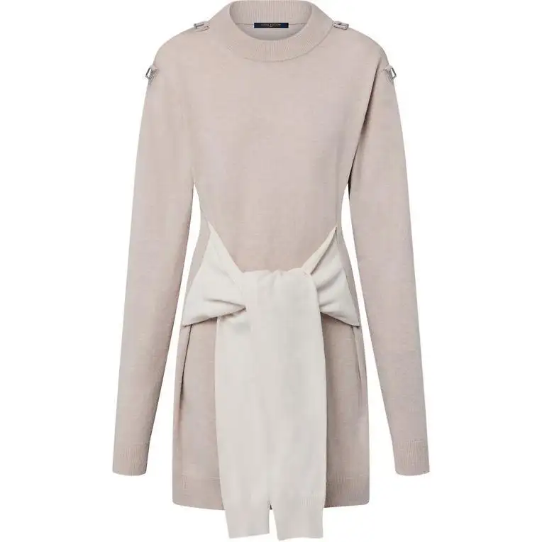 LOUIS VUITTON Sleeve Tie Knit Dress