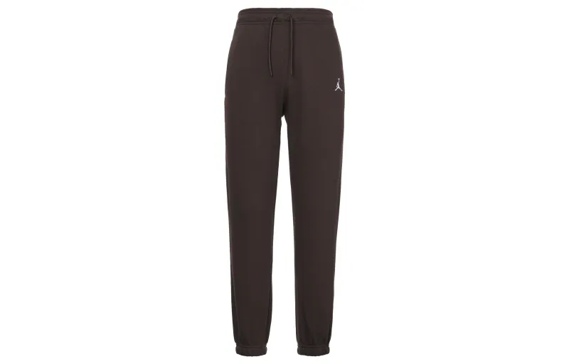 Jordan Knitted Sweatpants Women's Brown Moderate Cuffed Pants