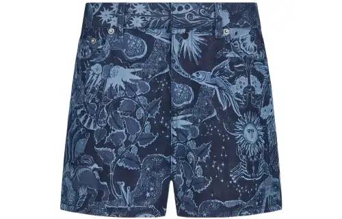 DIOR FW22 Casual Shorts Women's Blue
