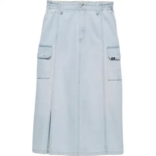 Vans Sidewalk Denim Long Skirt Women's Stonewashed