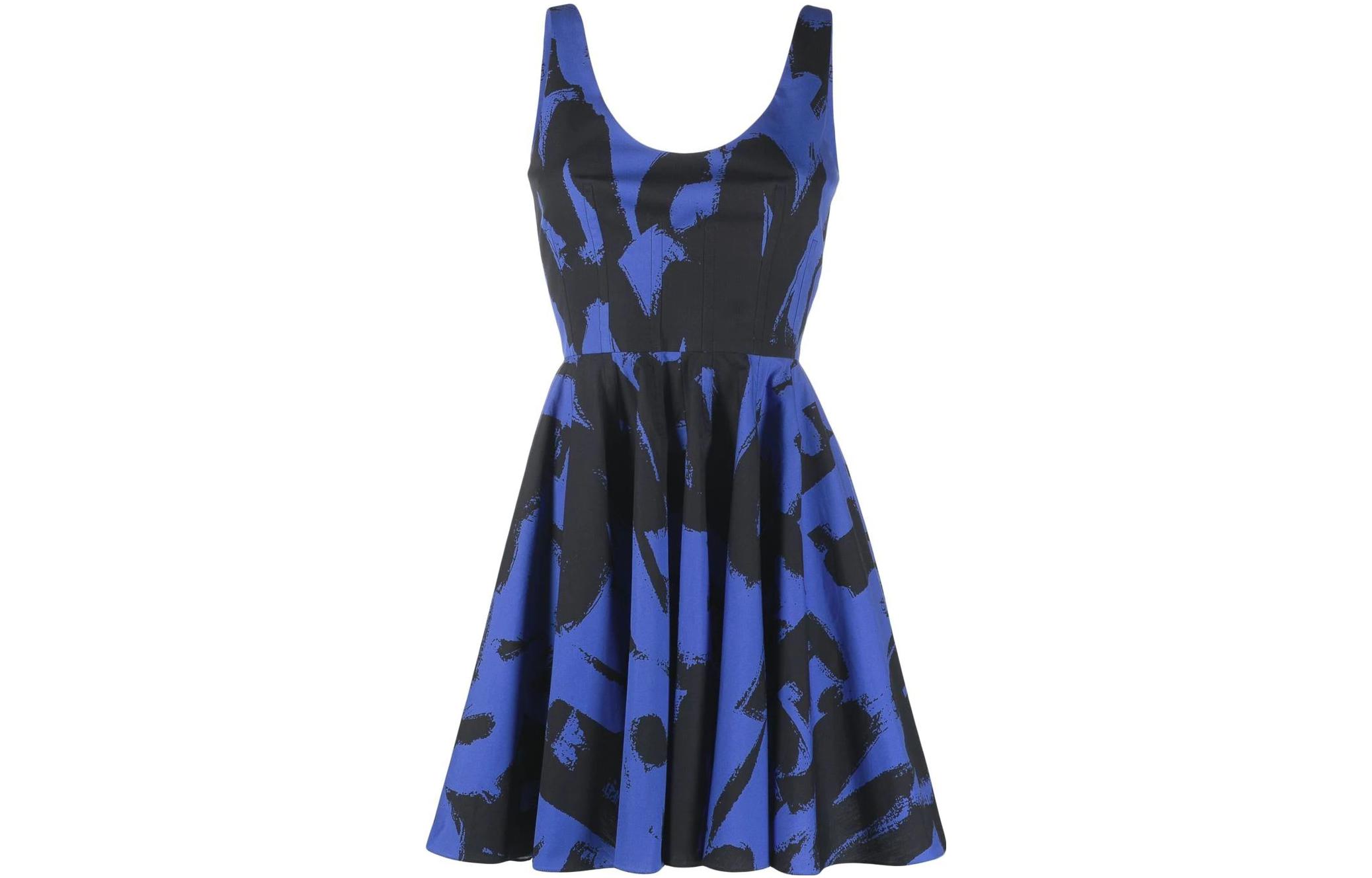 Женское платье Alexander McQueen 708998-QCAFL-4148 (синее)