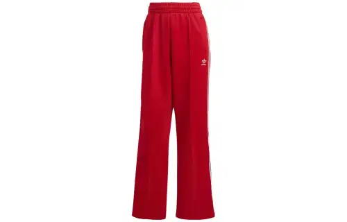 Adidas Originals SST Knitted Sweatpants Women's Red Moderate Wide Leg Pants