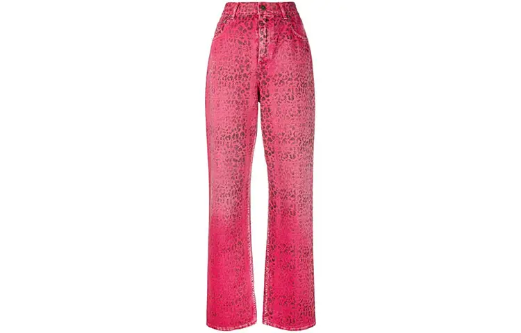 【Previous Season】leopard-print high-waisted jeans