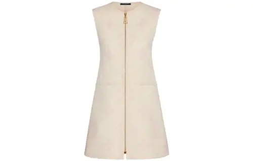 LOUIS VUITTON Sleeveless Dress Women's Beige
