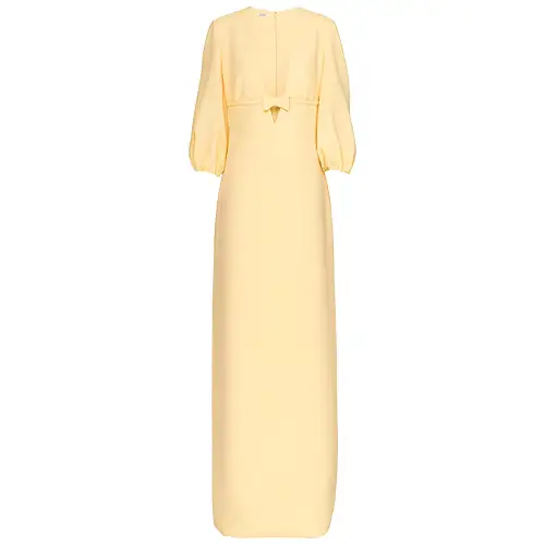 MIU MIU Long Sleeved Dresses Women's Yellow V Neck Moderate