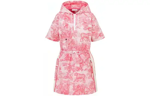 DIOR Short Sleeved Dress Women's Pink