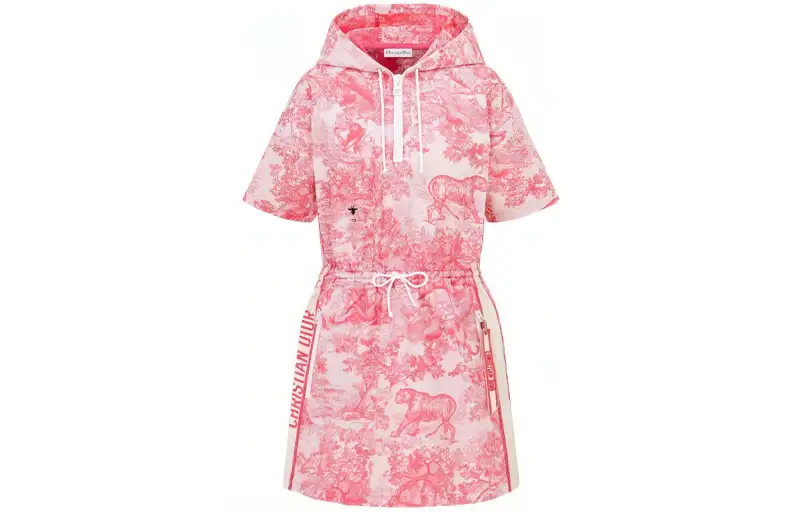 DIOR Short Sleeved Dress Women's Pink