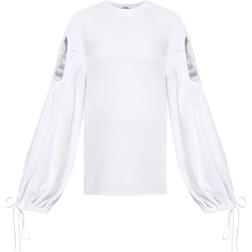 Burberry Puff Sleeve T Shirt Women's White