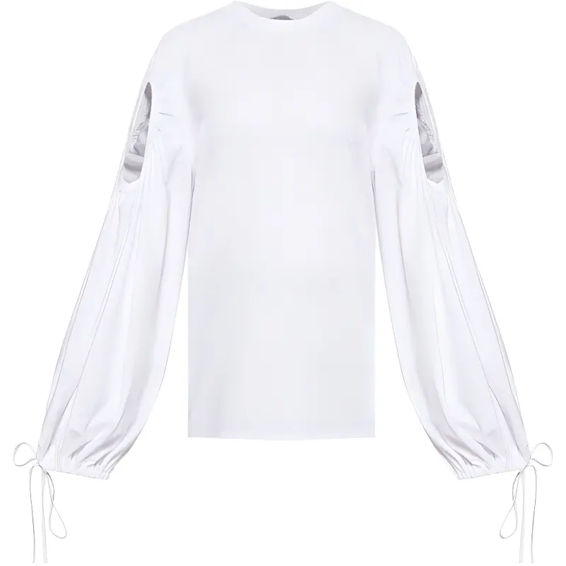 Burberry Puff Sleeve T Shirt Women's White