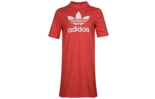 Adidas Originals Short Sleeved Dress Women's Light Scarlet