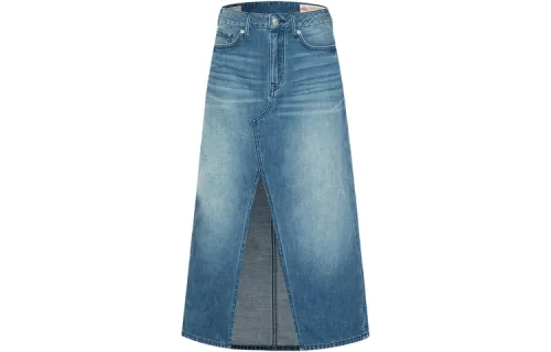 EVISU Denim Long Skirts Women's Denim Blue