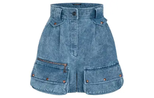 LOUIS VUITTON New Quarterly Products Of LV Casual Shorts Women's Blue Moderate