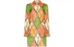 GUCCI SS21 Long Sleeved Dress Women's Multicolor