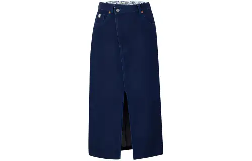 Levis Denim Long Skirts Women's Dark Blue Moderate Mid Length Other