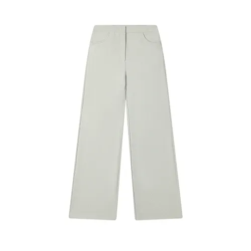 FILA Casual Pants Women's Preserved Fruit Khaki Moderate Wide Leg Pants