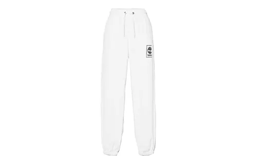 Timberland Knitted Sweatpants Women's White Moderate Cuffed Pants