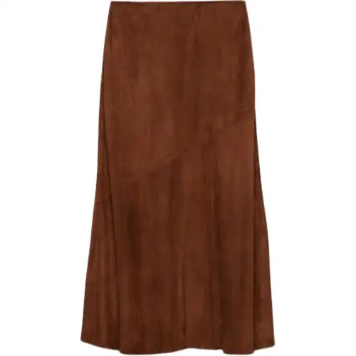 Prada suede midi skirt