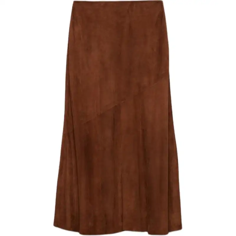 Prada suede midi skirt