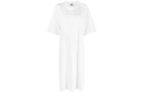 Vetements Short Sleeved Dresses Women's White Crew Neck