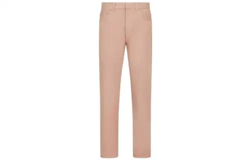 DIOR Jeans Women's Light Pink Moderate Straight Fit Pants