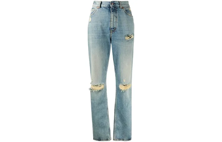 GUCCI Denim Trousers Women's Blue