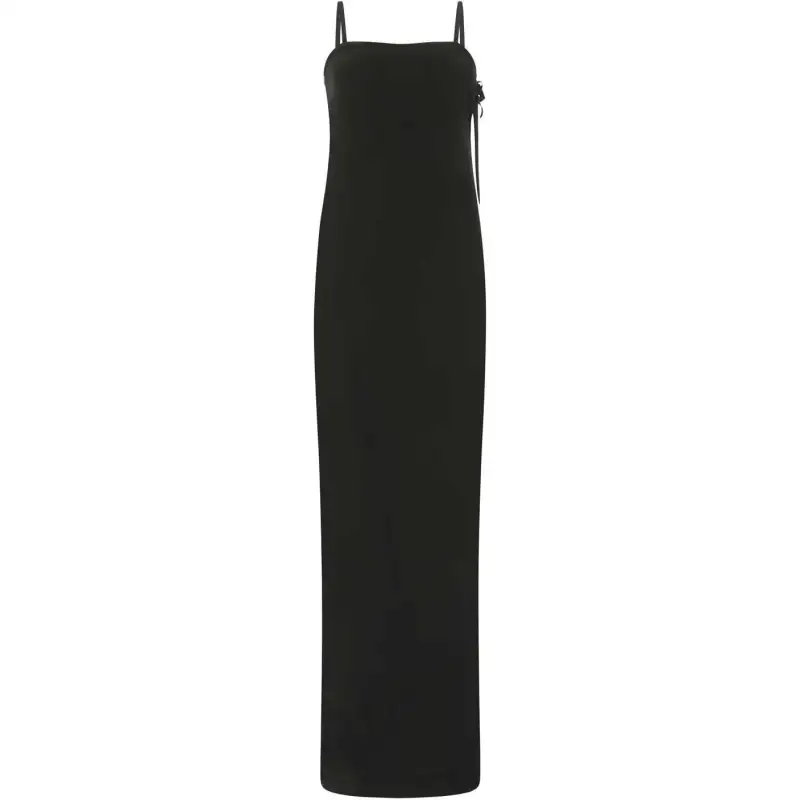 SAINT LAURENT Spaghetti Strap Midi Dress
