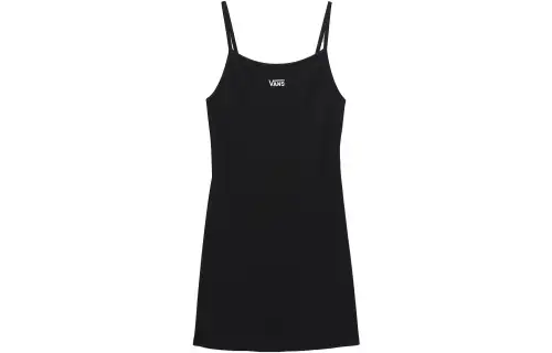 Vans Slip Dresses Women's Black Crew Neck Moderate Short