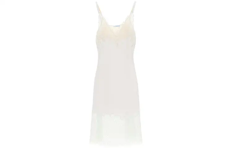 PRADA Sleeveless Dresses Women's Pearl V Neck Moderate